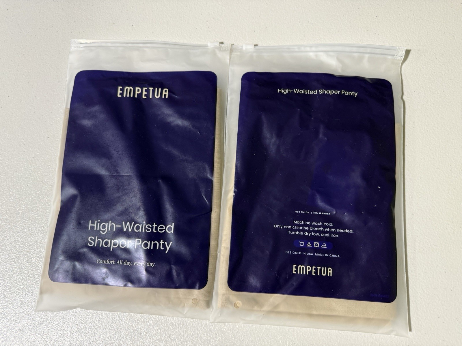 Shapermint Empetua High-Waisted Shaper Panty Size XL Beige