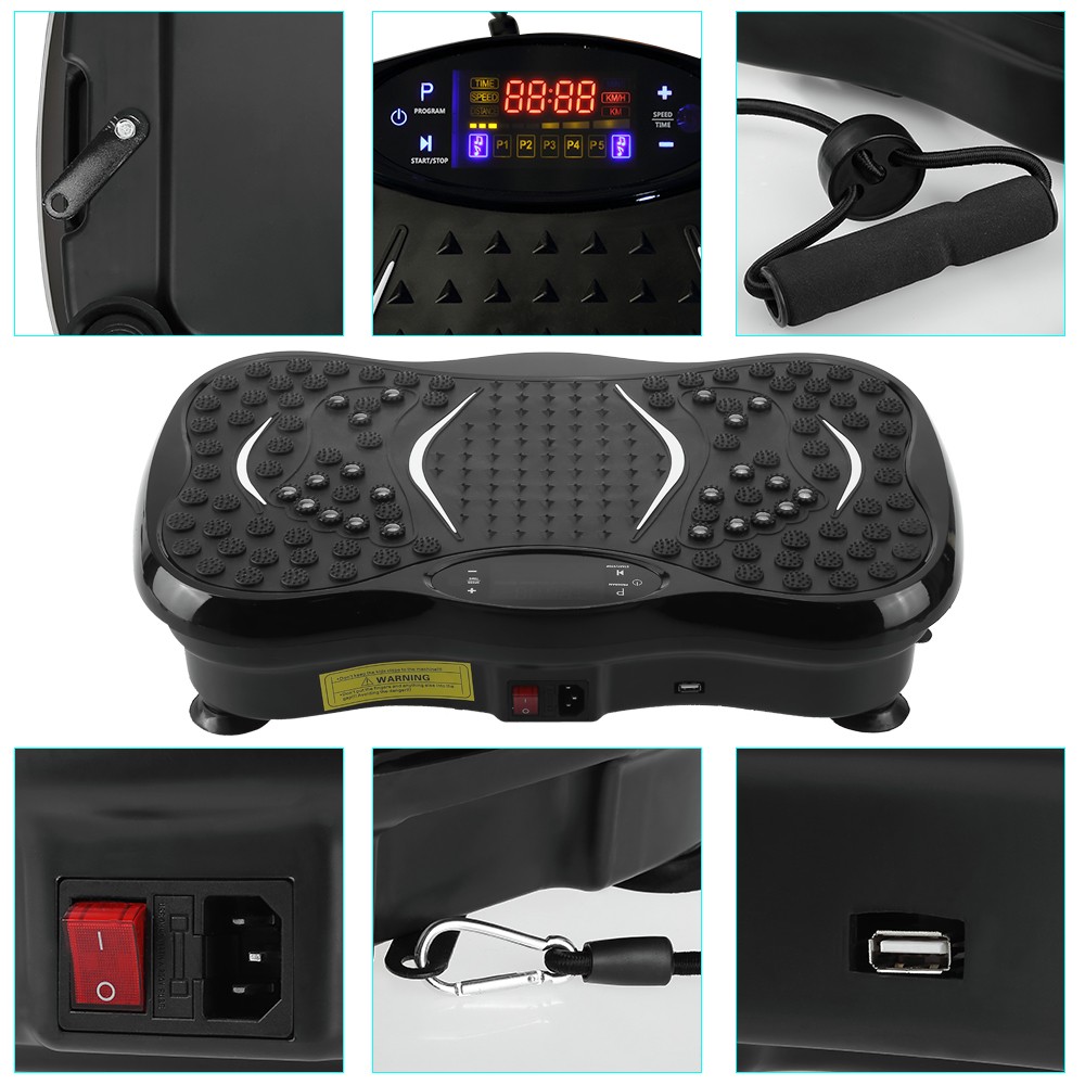 Vibration Plate Exercise Music Whole Body Shake Vibrating Platform Bluetooth