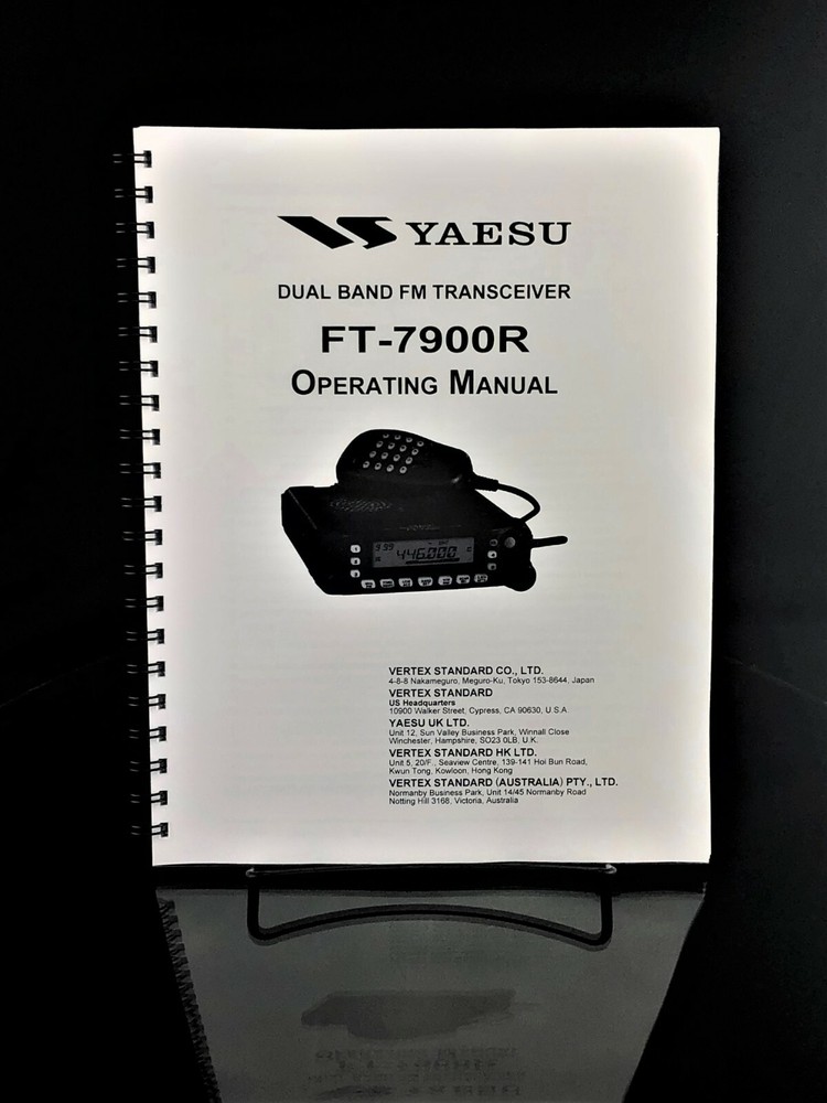 Yaesu FT-7900R Transceiver Instruction Manual Operating Guide Coil Bound
