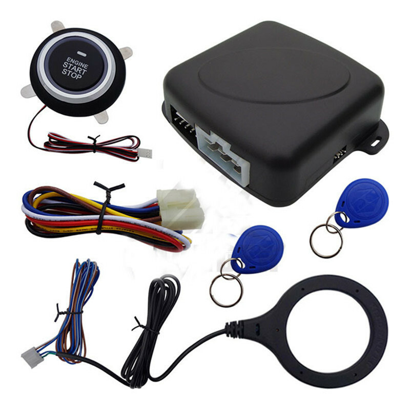 Car Alarm Push Engine Start Stop Button Lock Ignition Immobilizer Keyless System