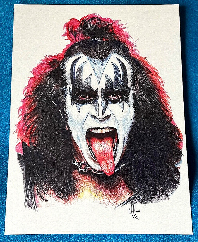 KISS Creatures Of The Night 2022 40th Anniv 9"X12" Illustrations Chris Hoffman