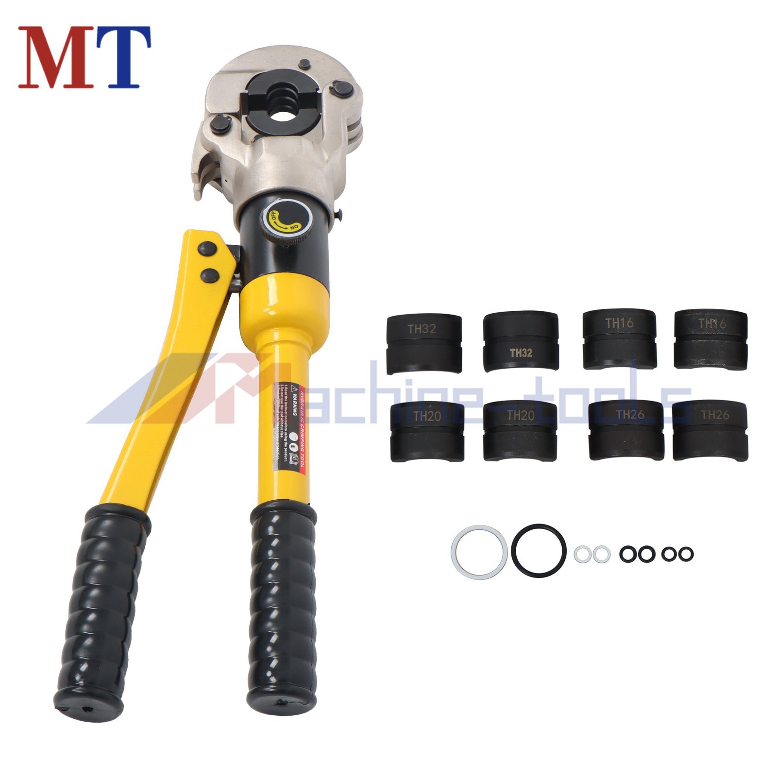 Copper Tube Fittings Crimping Tool w/ 1/2 3/4 & 1-inch Jaw Hydraulic Pipe Cutter