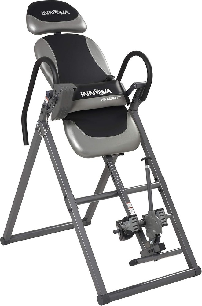Inversion Table with Air Lumbar Support 6-Position Angle Adjustable Pin