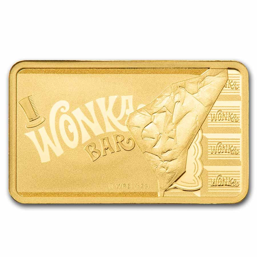 1 gram Gold Bar - PAMP Willy Wonka Bar