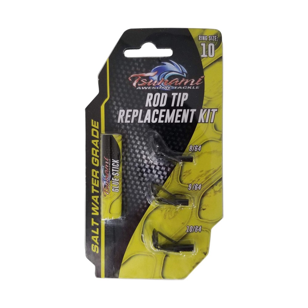 Tsunami Rod Tip Replacement Kit - Ring Size 10 (Black)