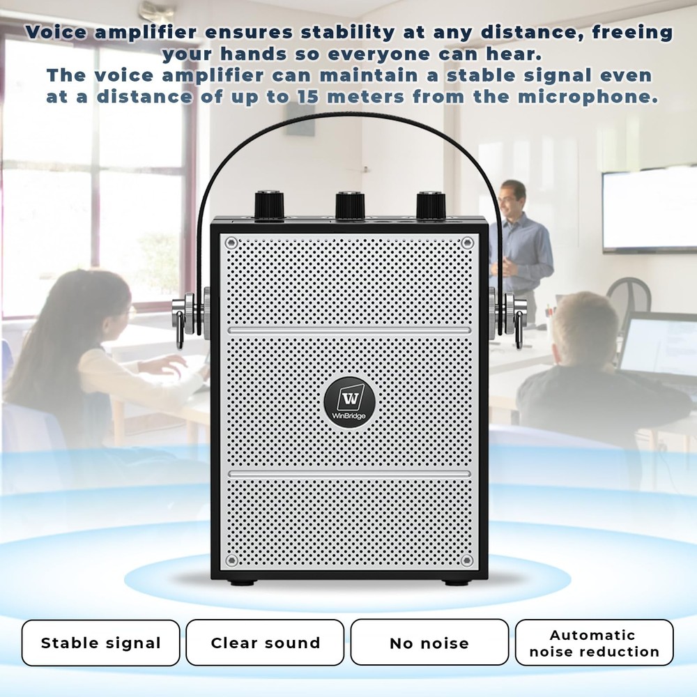 Bluetooth 5.3 Voice Amplifier with Wireless Microphone Headset,Personal Wireless