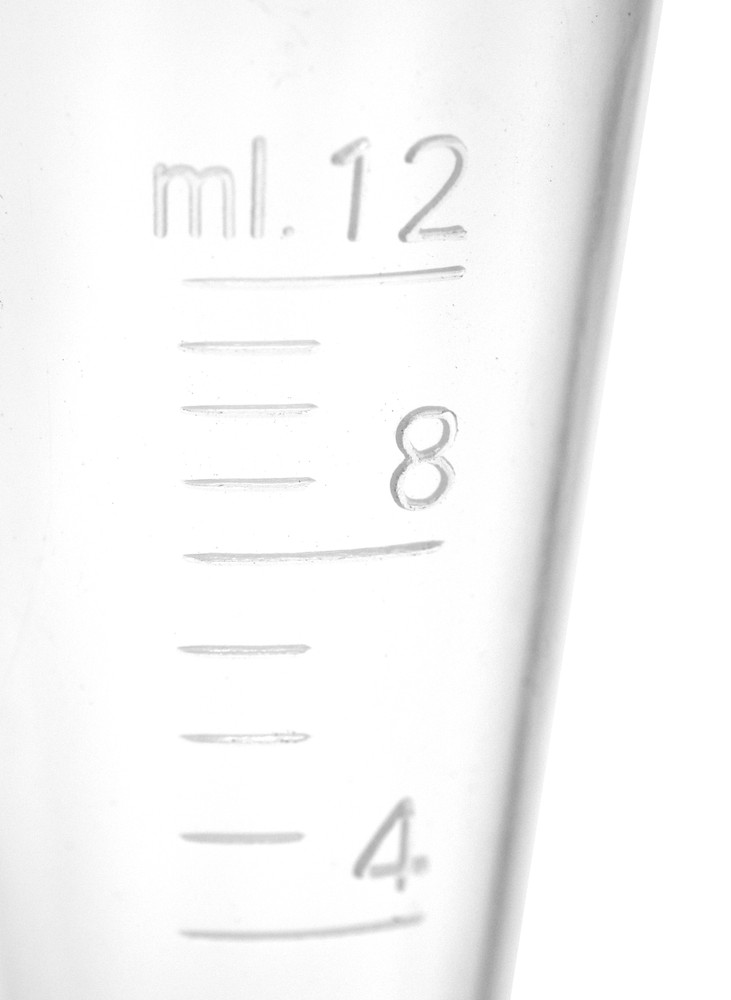 Conical Measure, 12ml - Polypropylene Plastic, Translucent - Eisco Labs