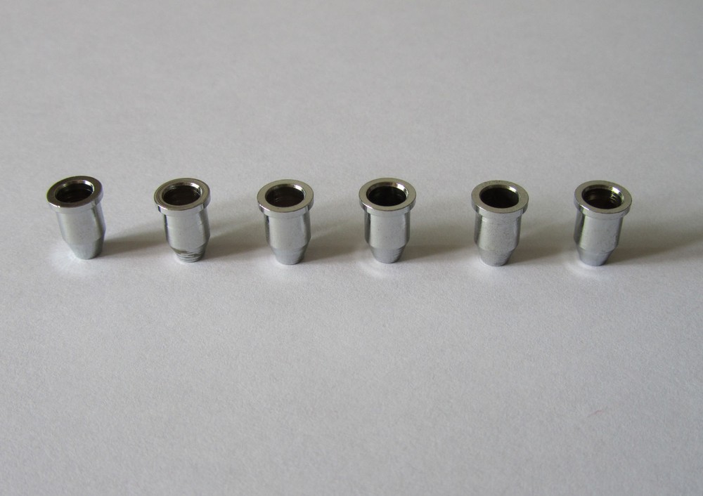 30pcs(5sets) Chrome Guitar String Ferrule 1/4" String Ferrules for Telecaster