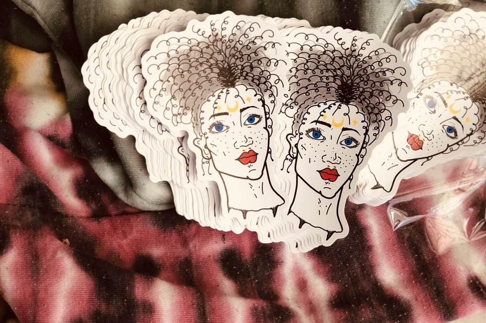 Witchy Stickers. Beheaded Witch Sticker