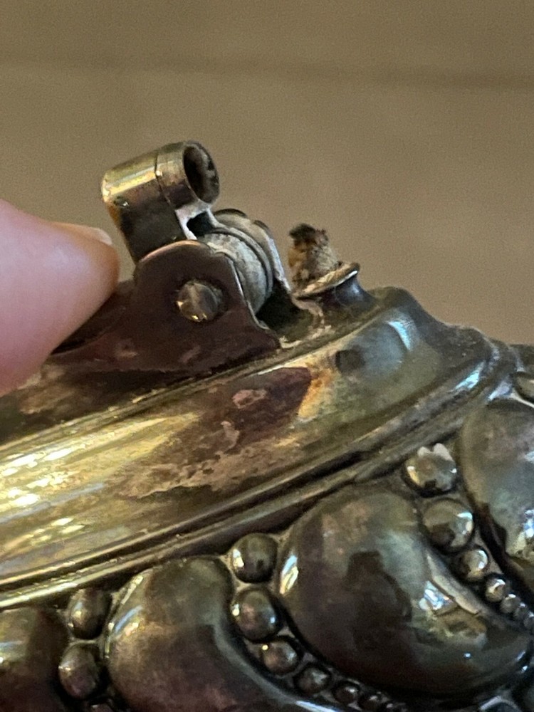 VINTAGE RONSON CROWN SILVERPLATE TABLE LIGHTER