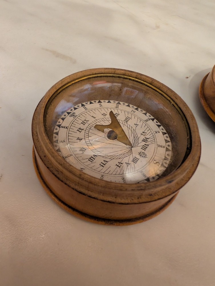 Antique Pocket Sundial/Compass C1850