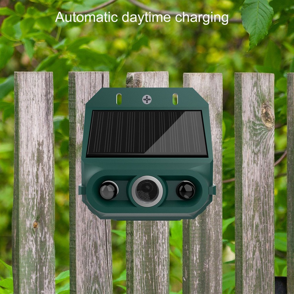 4-Solar Motion Sensor Alarm With Strobe Light For Outdoor Security