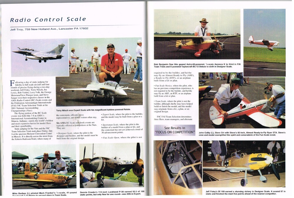 MODEL AVIATION Magazine December 2001 complete Nationals coverage