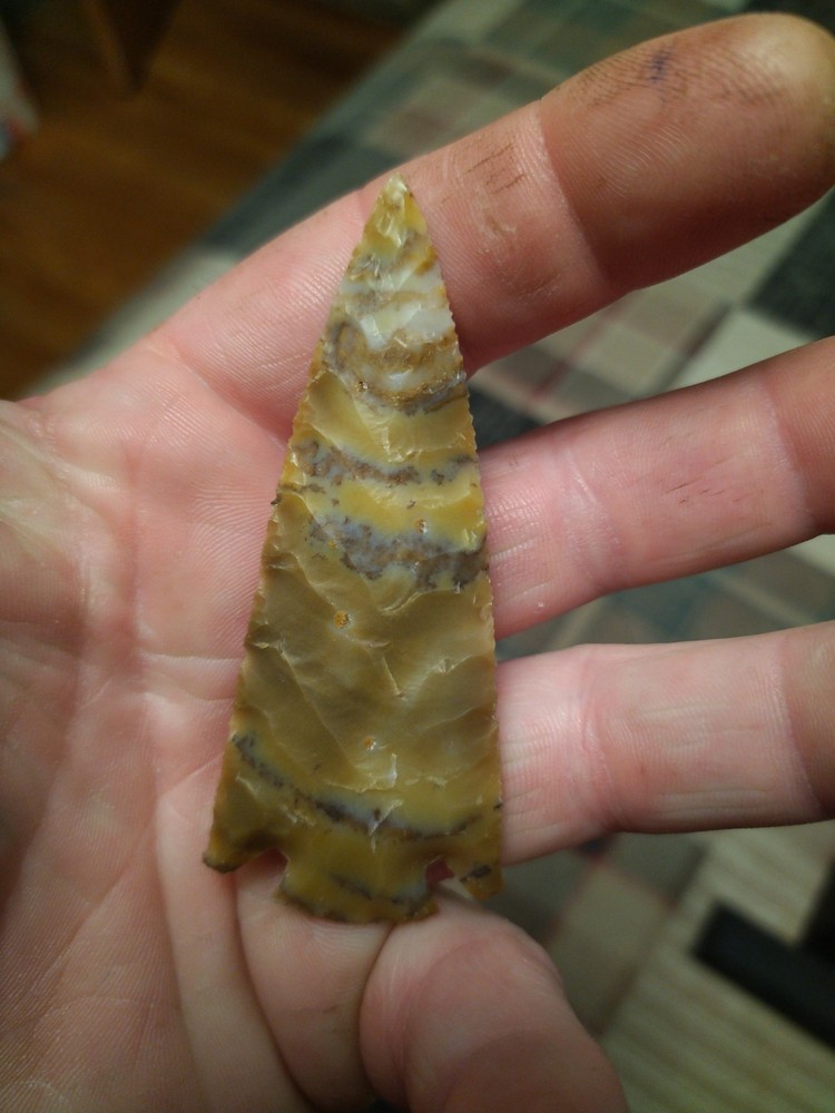 Square Barbed Clay Agate 3" x 1 3/'8"