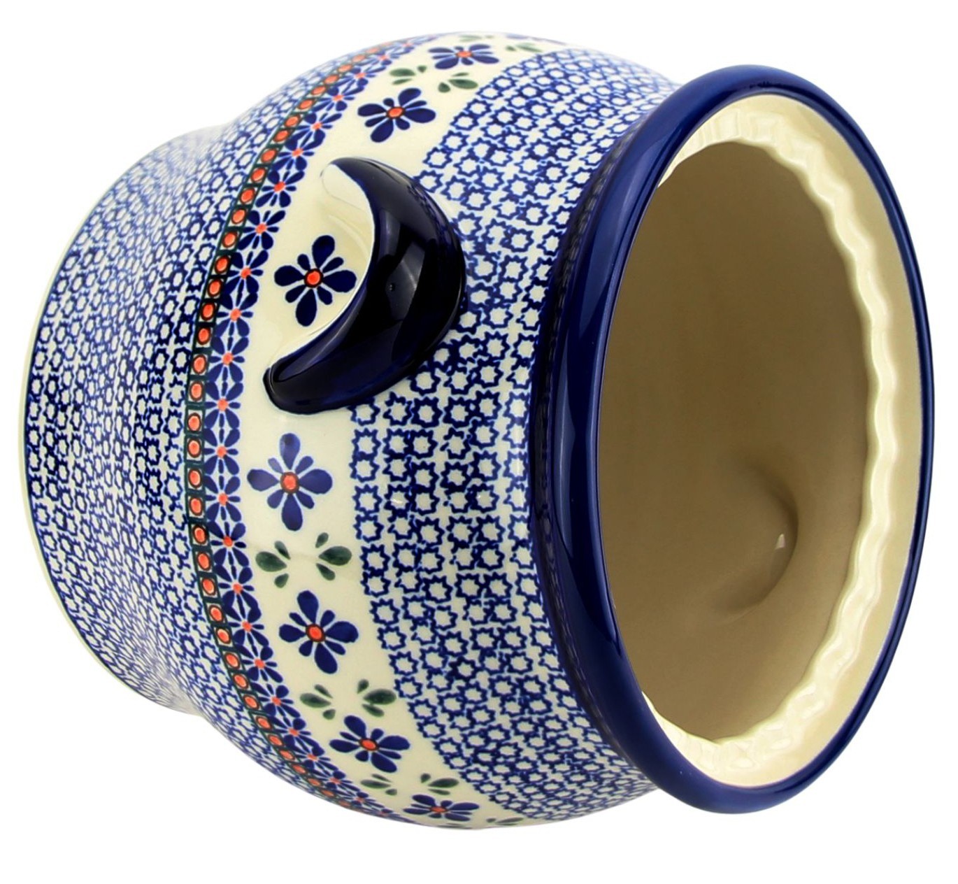 Polish Pottery Large 6 Qt Cookie Jar by Zaklady Boleslawiec Poland