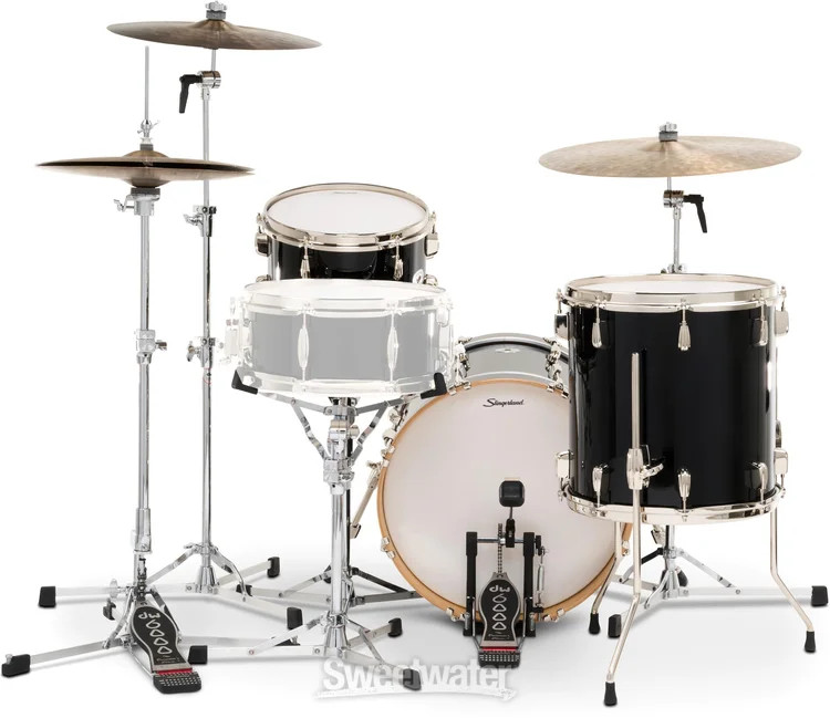 Slingerland Studio King 3-piece Shell Pack - Del Norte Black Lacquer