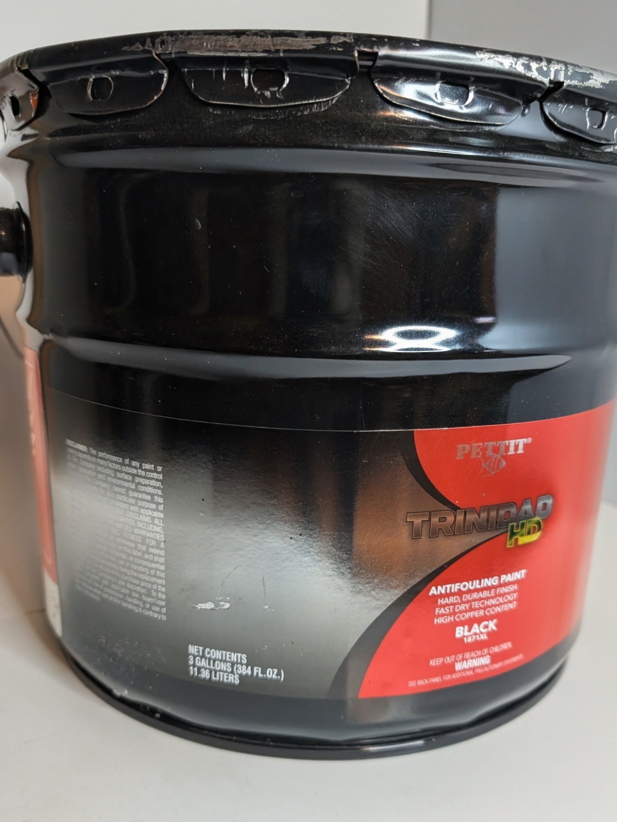 PETTIT 1871XL Trinidad HD Black Antifouling Boat Refinishing Marine Paint 3 Gal.