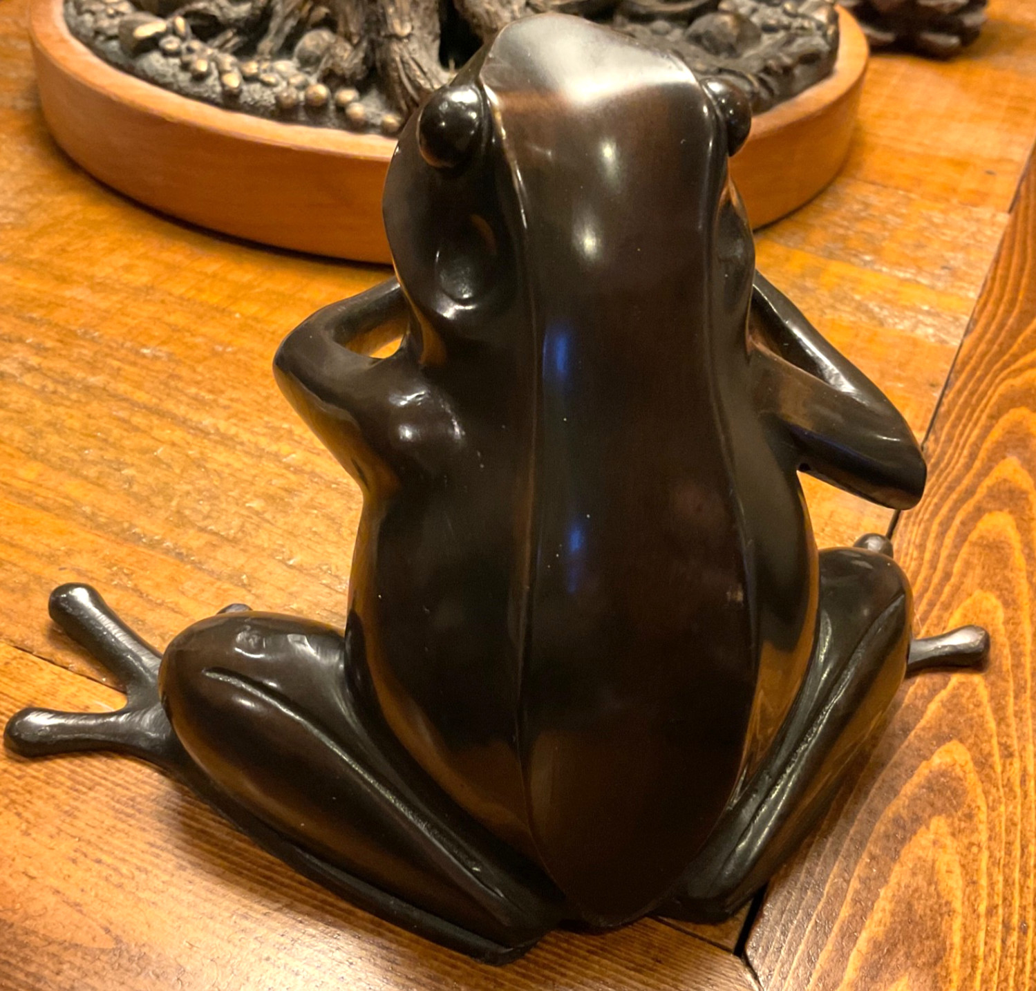 Bronze Statue Irving the Frog w/Top Hat Candle Holder-Restoration Hardware India