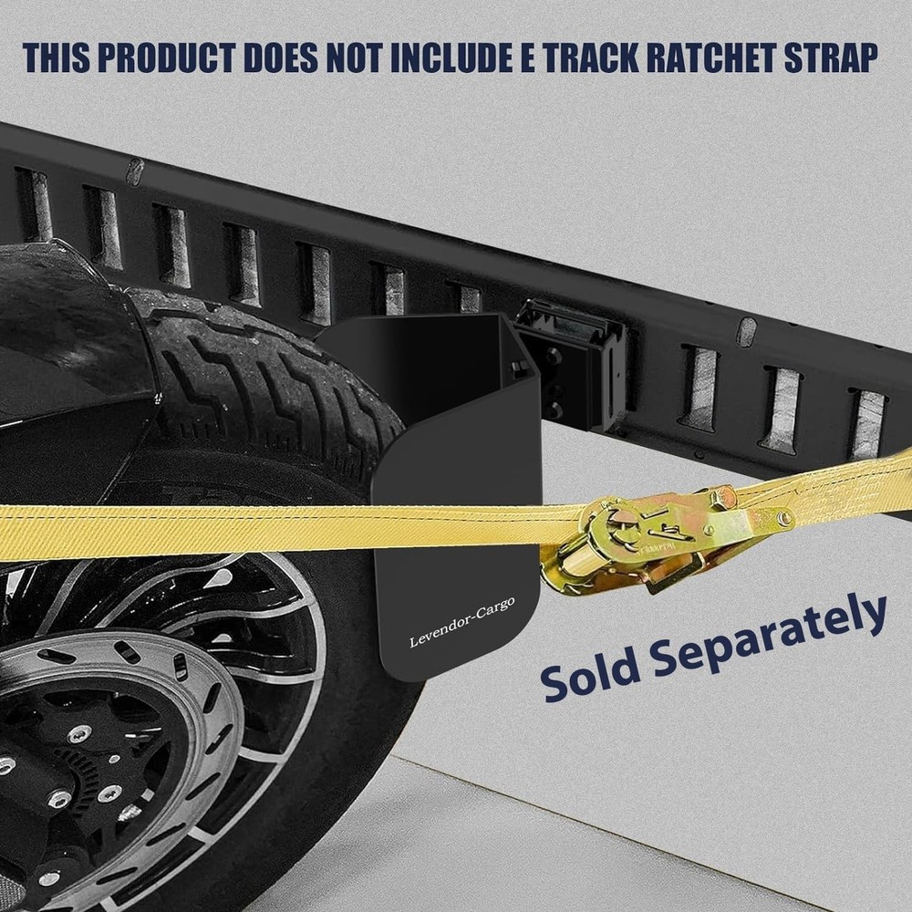4 Pack E Track Wheel Chock,E Chock & Strap Kit,Motorcycle 4 pack