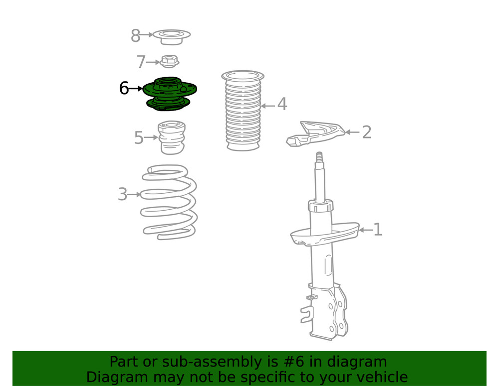 Genuine GM Front Strut Mount 42622150