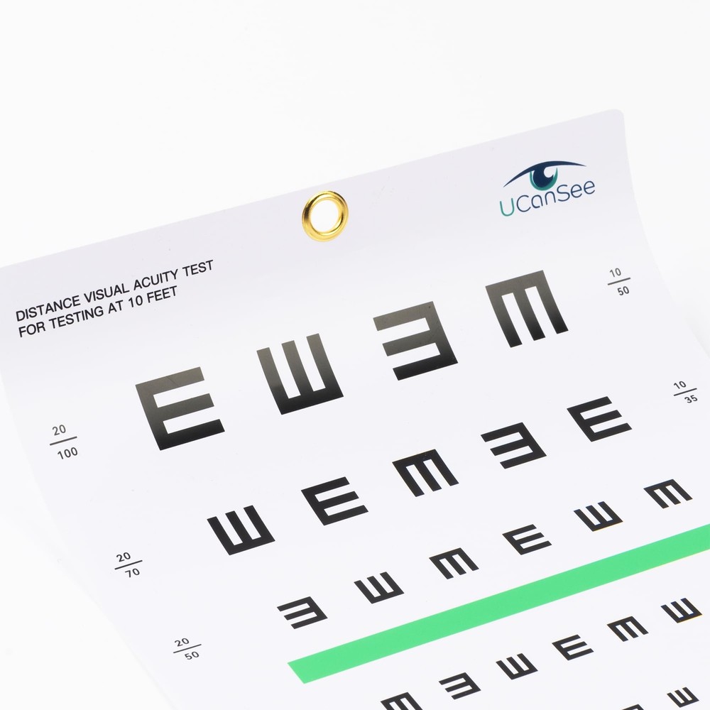 UCanSee E Eye Chart Visual Acuity Chart for Eye Exams 10 Feet