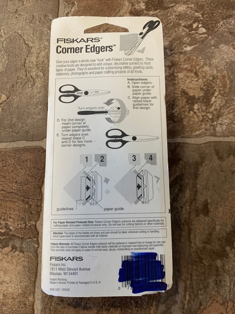 Vintage Fiskars Corner edger: Art Deco Pattern