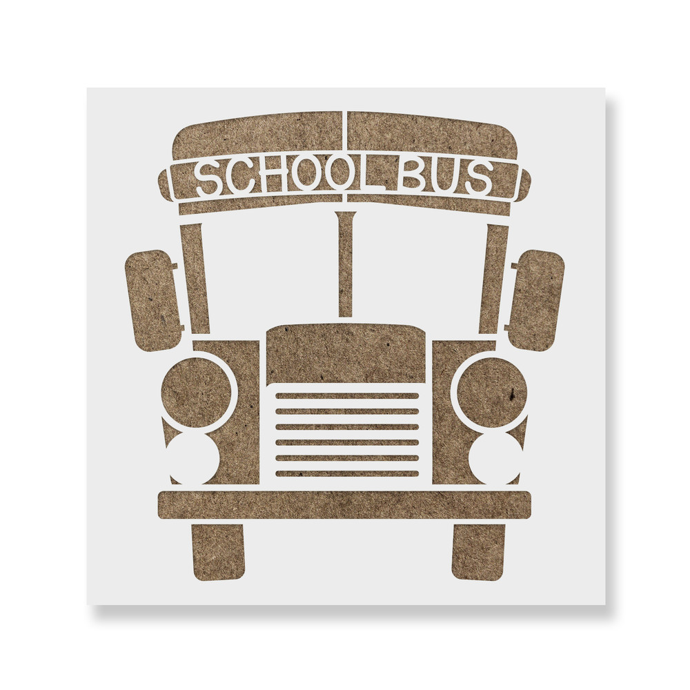 School Bus Stencil - Durable & Reusable Mylar Stencils