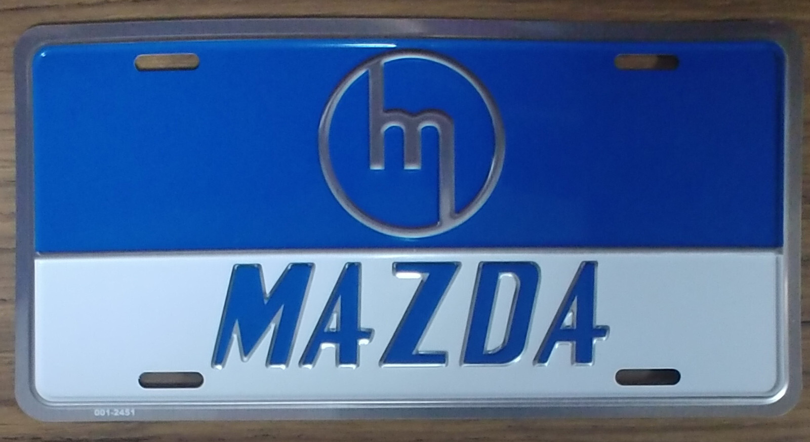 Vintage Mazda Novelty License Plate Tag Embossed Metal New Old Stock #2725