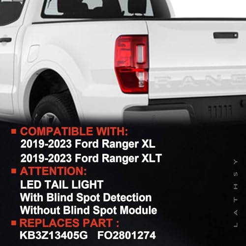 LED Tail Light w/Blind Spot Compatible With Left Driver Side With blind spots