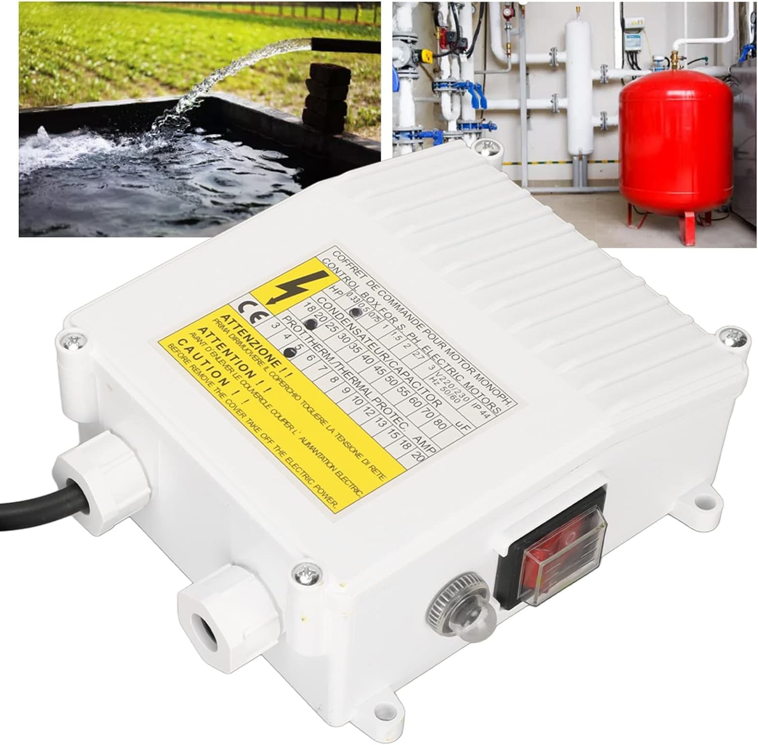 Submersible Pumps Controller, Pump Control Box for Deep Well Submersible...