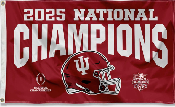 Indiana Hoosiers 2025 National Champions 3x5 Flag Banner