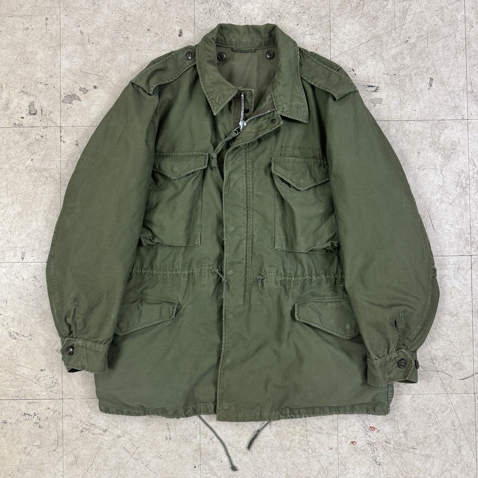 US Army M51 Field Jacket Large Regular 50s Vtg M-1951 OG107 1953