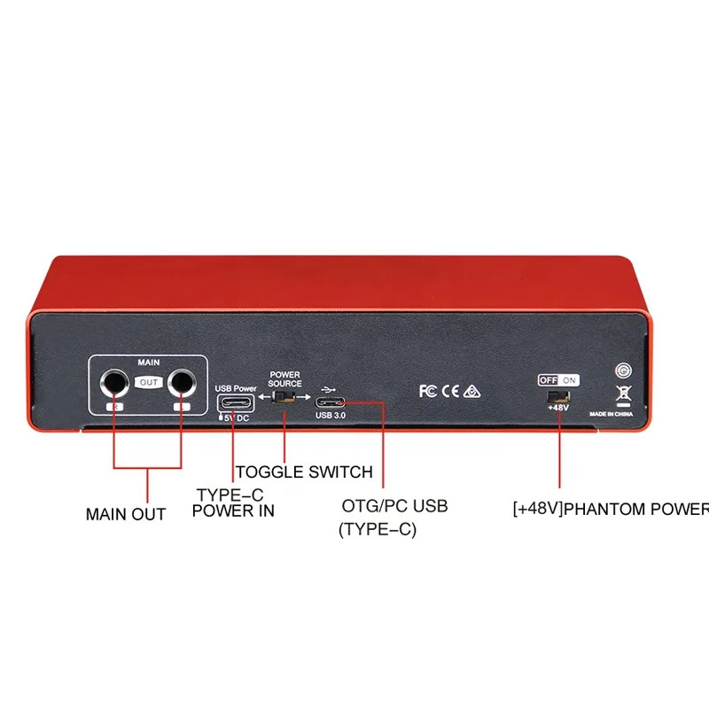 Professional Studio Recording USB Audio Interface with Creative Preamplifier