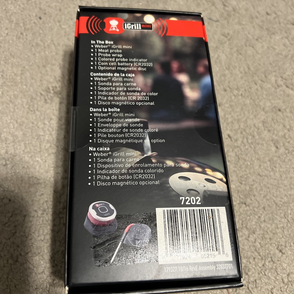 Weber 7202 iGrill Mini Digital Bluetooth Thermometer New