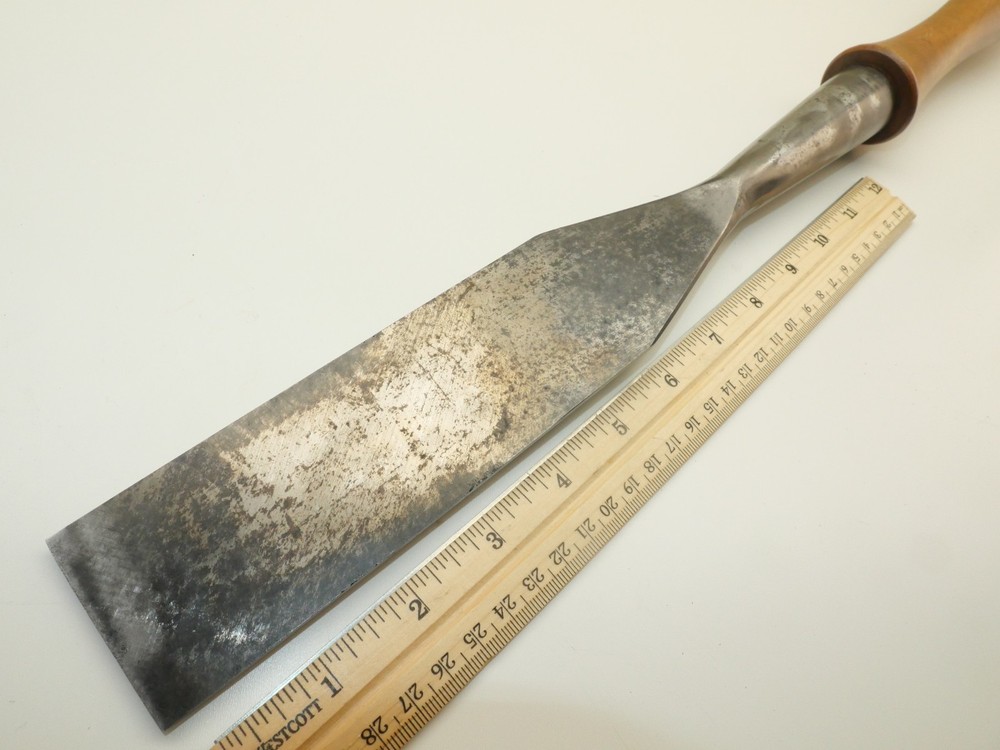 Old tools Large Vintage 2" timber framing slick chisel