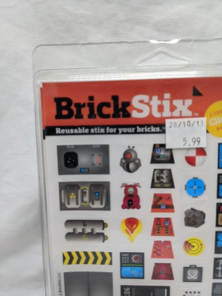 Brick Stix Plastic Building Space Theme Stickers