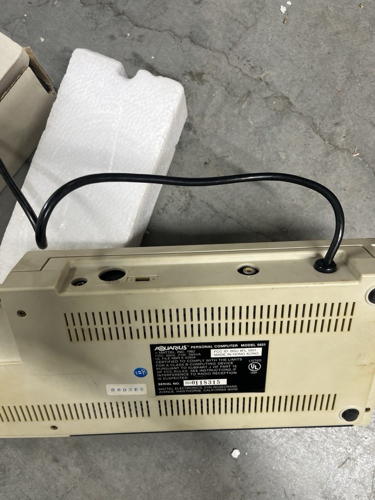 Aquarius Computer System Mattel 1983 #5931 UNTESTED Box Inserts Manual + MORE