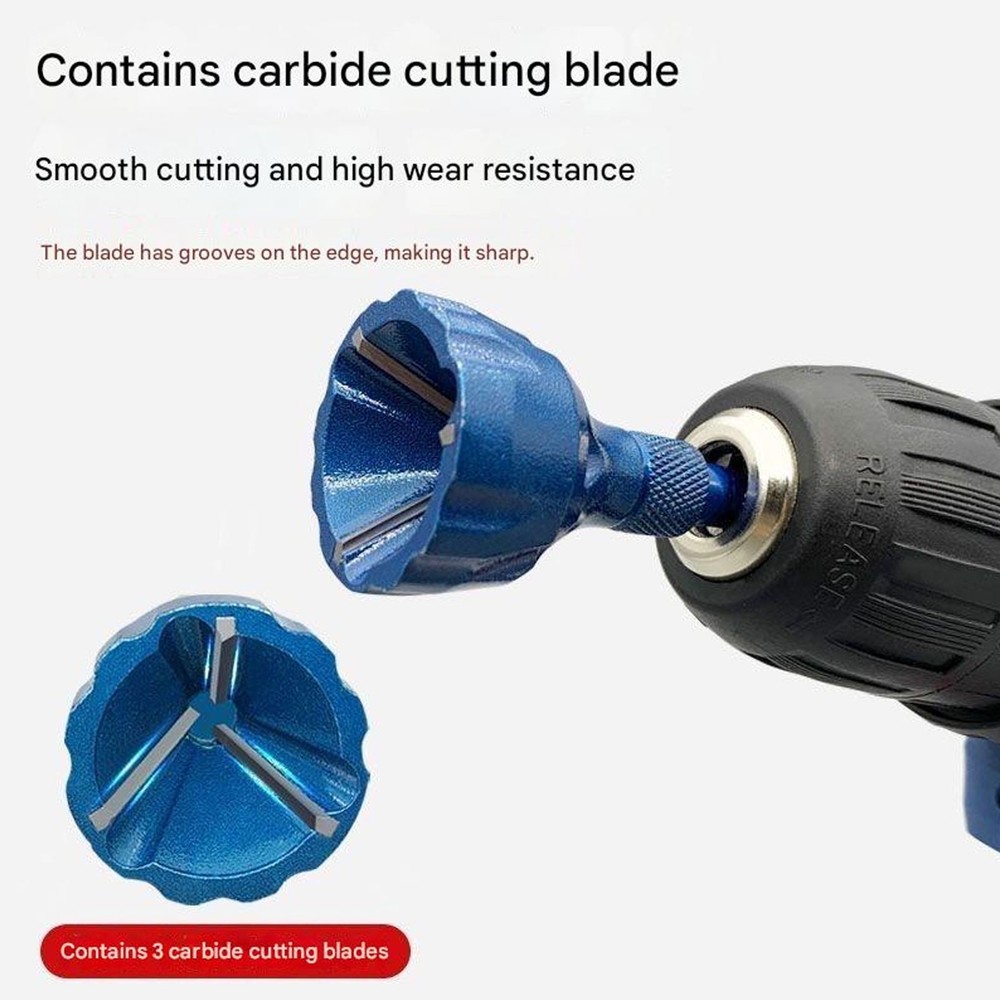 Tungsten Steel Drill Bit Deburring External Chamfer Tools Hex Shank Remove BurfF