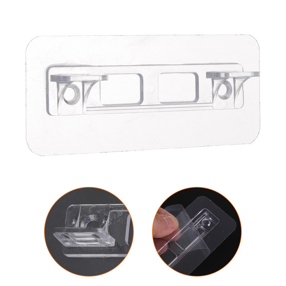 24pcs Shelf Support Peg 100mm/3.94" Adhesive Plastic, Transparent