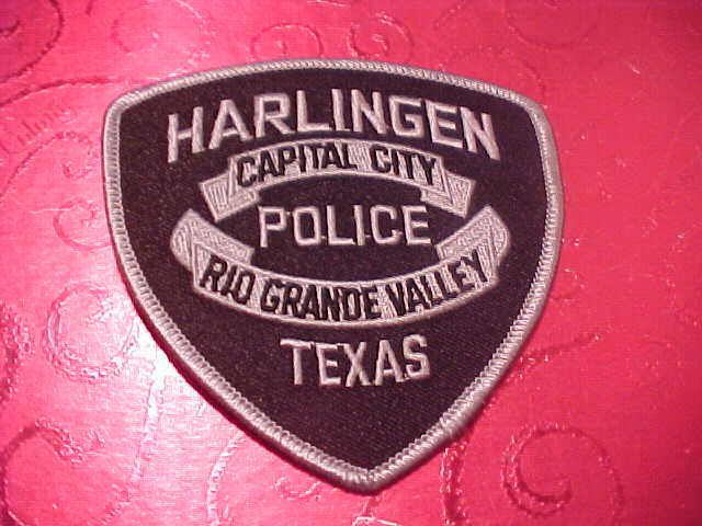 HARLINGEN TEXAS POLICE PATCH SHOULDER SIZE UNUSED