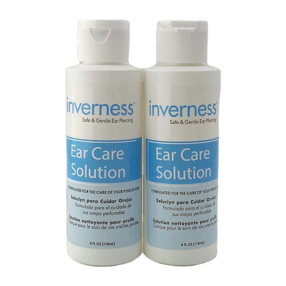 Inverness Ear Piercing Care Solution 4 FL OZ - Sealed - 2 Pack