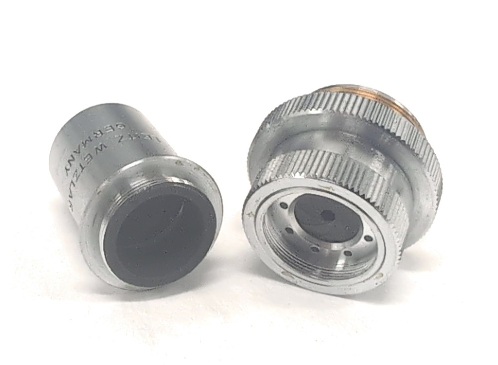 Leitz Wetzlar 170mm L32/0.40 Microscope Objective Lens RMS Thread w/ Iris Collar