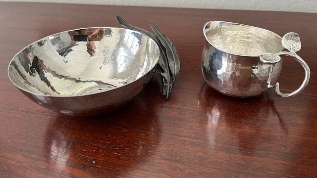 ARANY 2 pc. set, Silverplate bowl and small pitcher