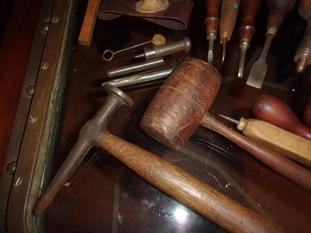 Antique Sailmakers shipwright shipbuilding tool kit