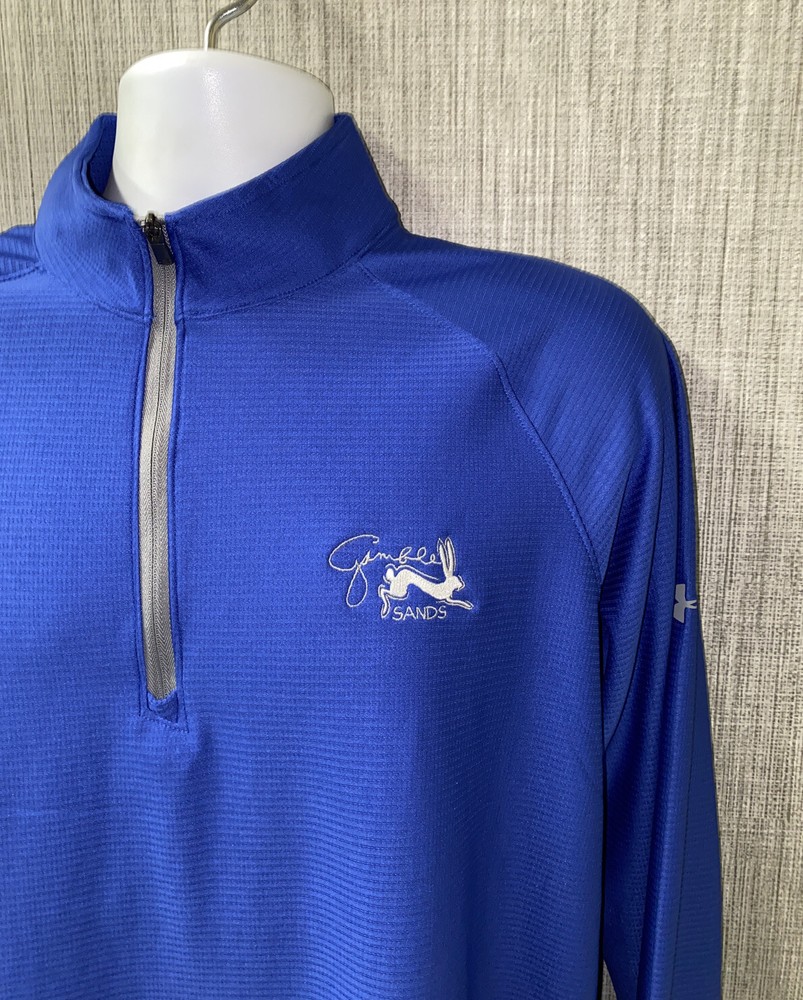 Under Armour Mens Blue Lightweight 1/2 Zip Pullover Jacket Size L