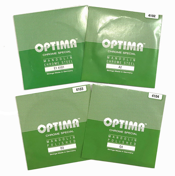 Germany OPTIMA Mandolin Chrome Special Strings Green 4105, Loop End, a full set