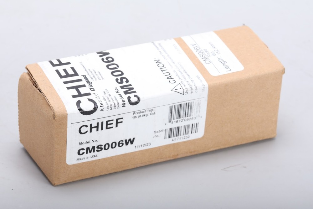 Chief CMS006W 6" Fixed Extension Column - New Open Box