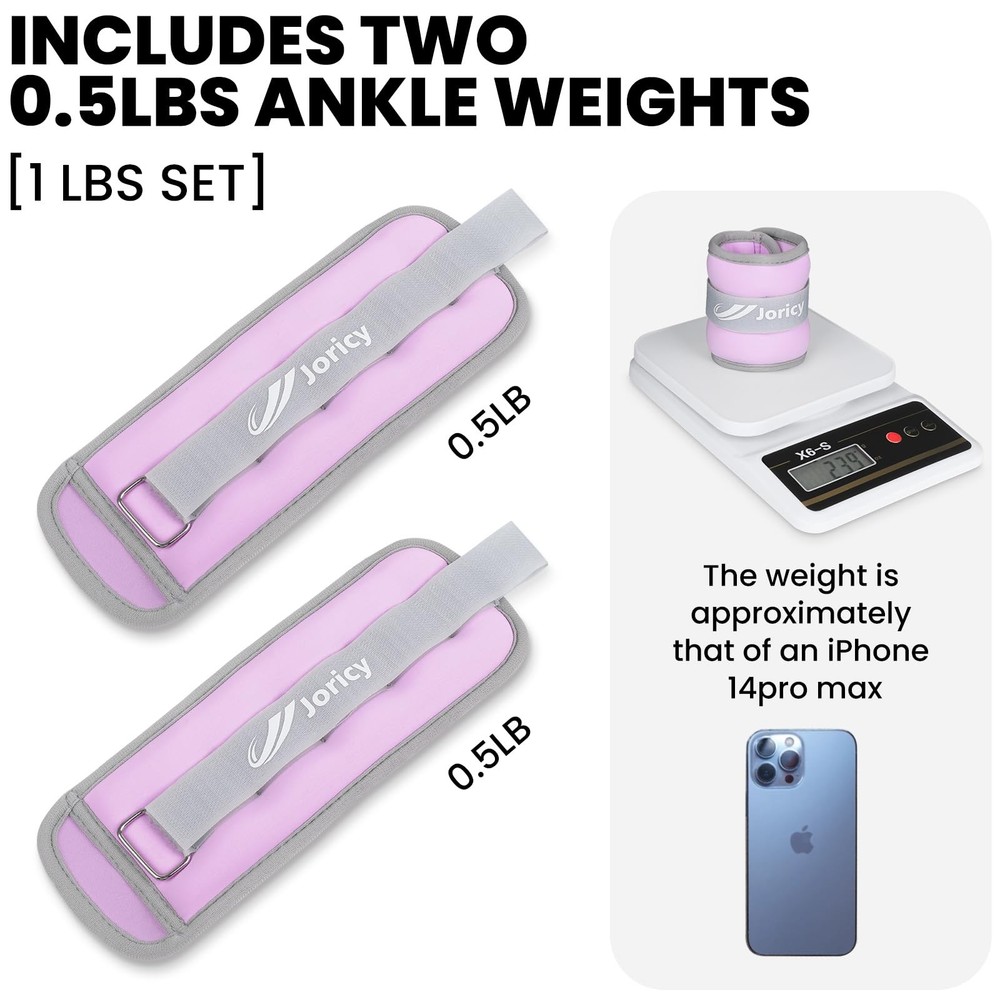 Adjustable Ankle Weights Pair 1-20LB Wrist Leg