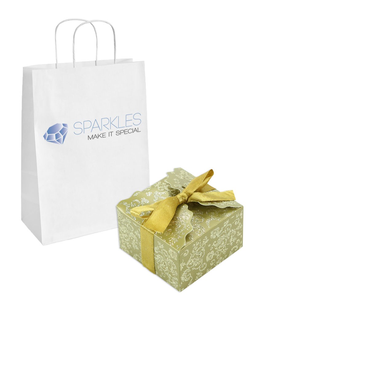 10 Matte Gold  Medium Ribbon Wedding Favor Gift Boxes Party Event Candy Box