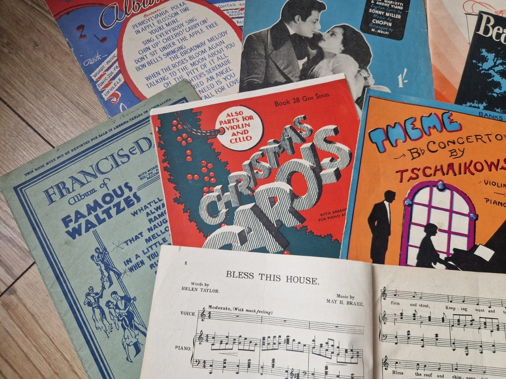Bundle Of Vintage Sheet Music